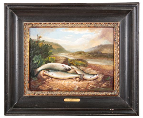 ENGLISH SCHOOL, 20TH CENTURY A still life study of three trout