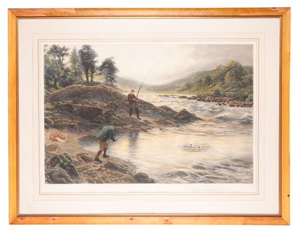 AFTER JOSEPH FARQUHARSON (1846-1935) 'Salmon Fishing on the Dee'