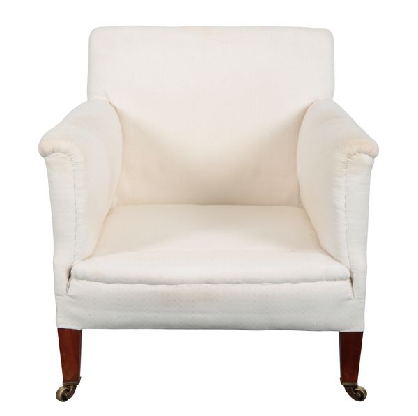 A MAHOGANY ARMCHAIR BY HOWARD & SONS