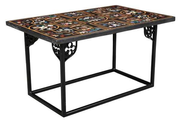 A PIETRA DURA MARBLE COFFEE TABLE