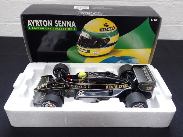 AYRTON SENNA: A MINICHAMPS F1 CAR MODEL - LOTUS RENAULT 97T