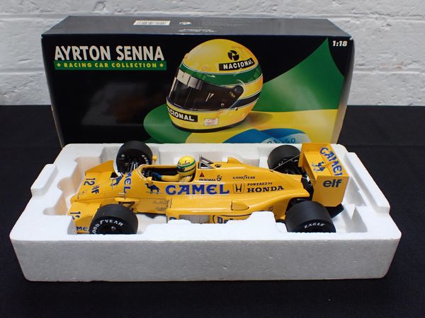 AYRTON SENNA: A MINICHAMPS F1 CAR MODEL - LOTUS HONDA 99T