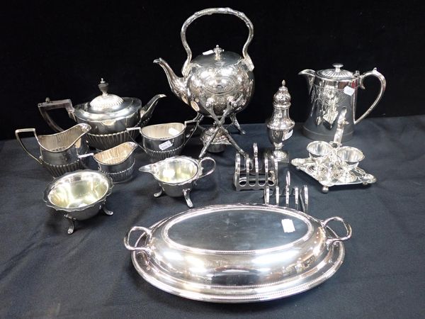 A QUANTITY OF SILVER-PLATED WARE