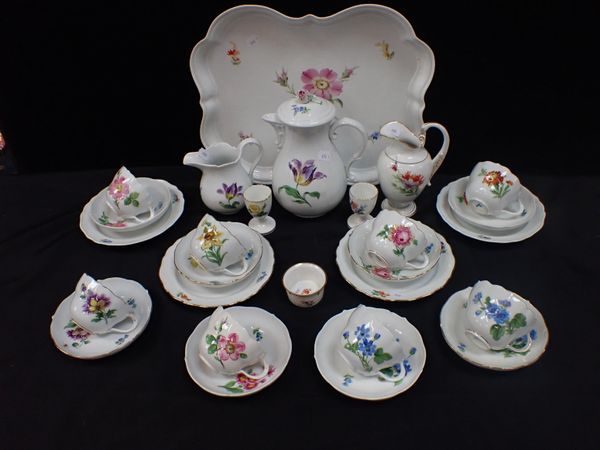 A QUANTITY OF MEISSEN TABLE WARES