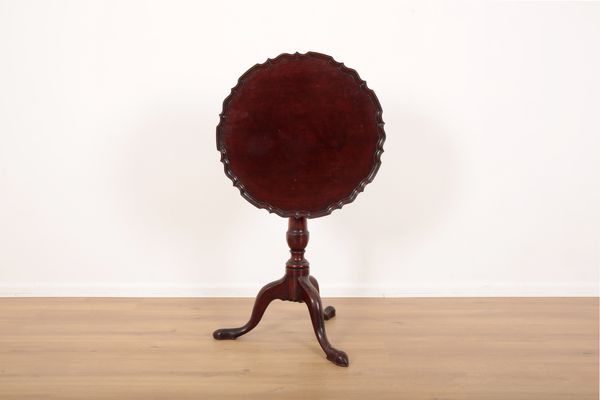 A GEORGE III MAHOGANY TILT-TOP TRIPOD TABLE