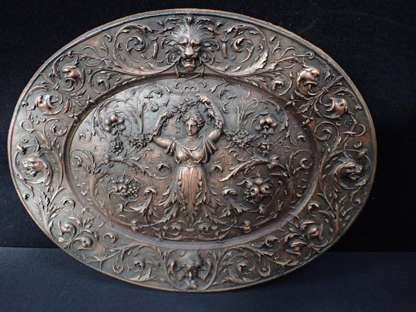 AN AMERICAN BRONZED CAST IRON PLAQUE