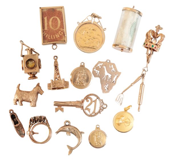 A COLLECTION OF CHARM PENDANTS