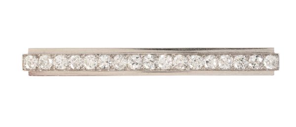 AN ART DECO DIAMOND BAR BROOCH