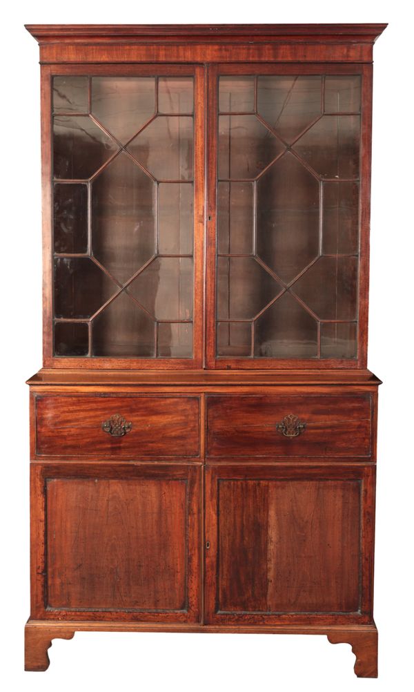 A GEORGE III MAHOGANY BOOKCASE