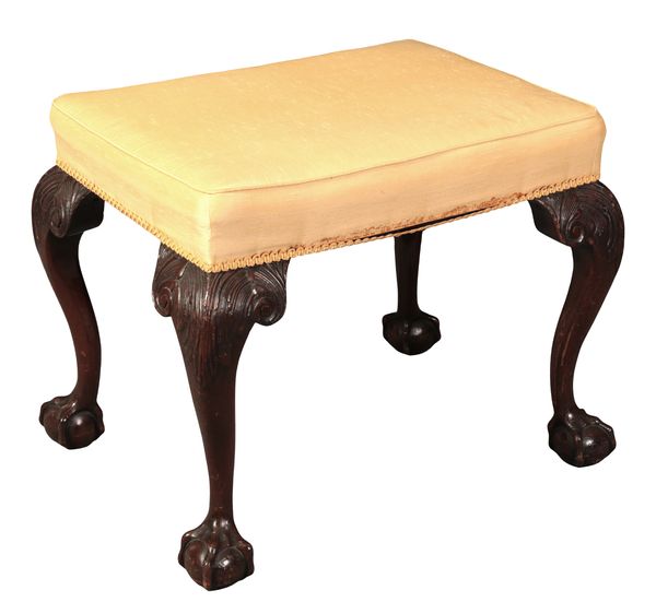 A GEORGE II STYLE MAHOGANY FOOTSTOOL