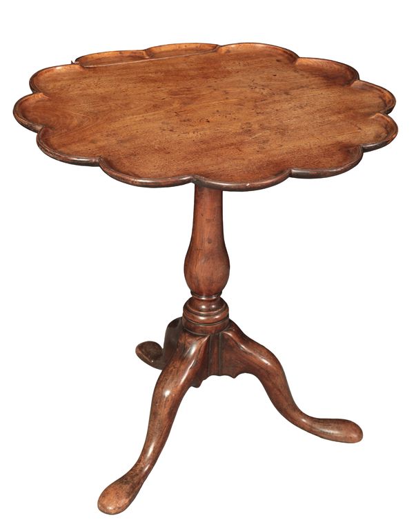 A GEORGE II MAHOGANY TRIPOD TABLE