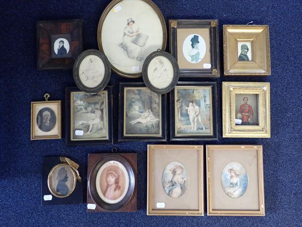 A PAIR OF EARLY 19th CENTURY PRESSED METAL OVAL PICTURE FRAMES