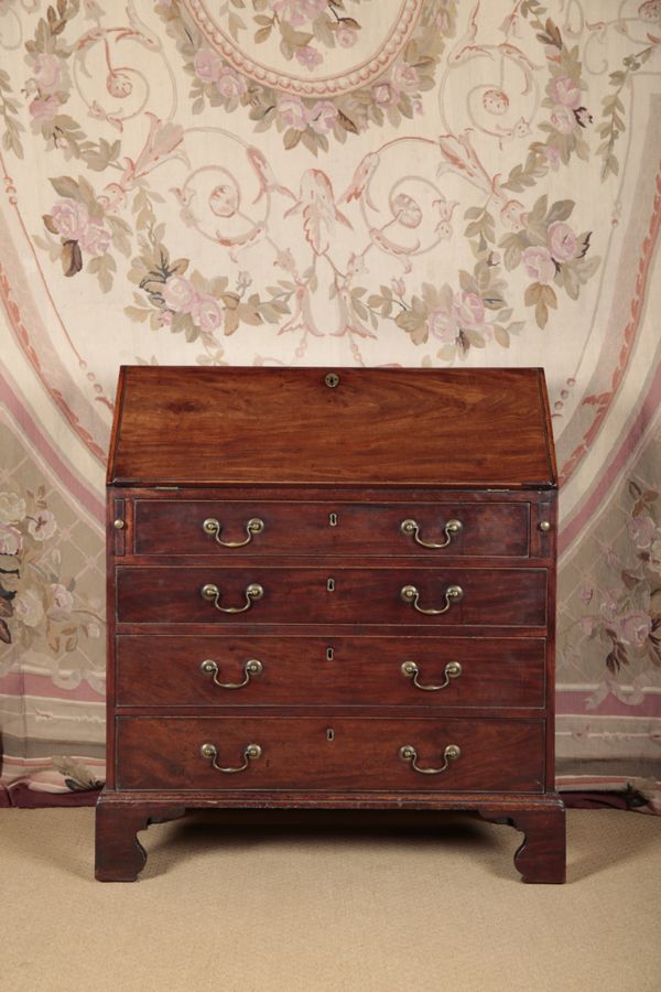 A GEORGE III MAHOGANY BUREAU