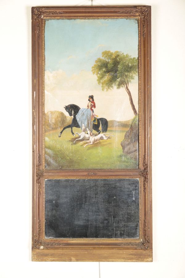 A FRENCH TRUMEAU MIRROR