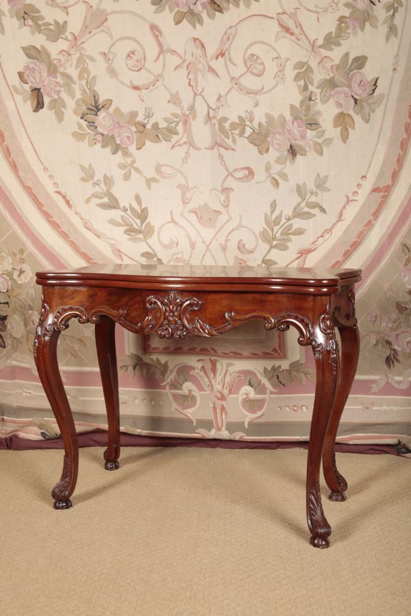 A LOUIS XVI STYLE MAHOGANY CARD TABLE