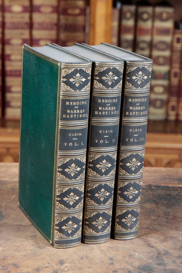 GLEIG, REVEREND G. R: 'MEMOIRS OF THE LIFE OF THE RIGHT HONOURABLE WARREN HASTINGS. FIRST GOVERNOR GENERAL OF BENGAL'
