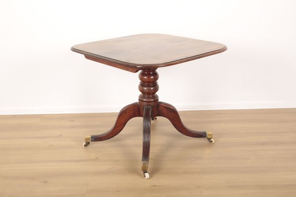 A GEORGE IV FIGURED MAHOGANY BREAKFAST TABLE