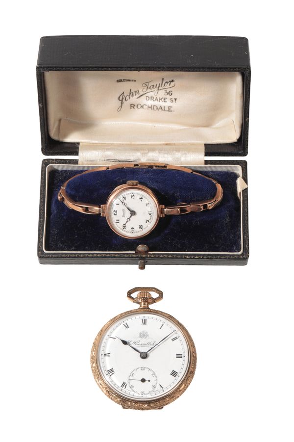 A LADY'S 9CT GOLD WRISTWATCH