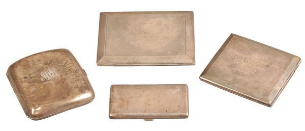 ASPREY: A GEORGE V SILVER CIGARETTE CASE