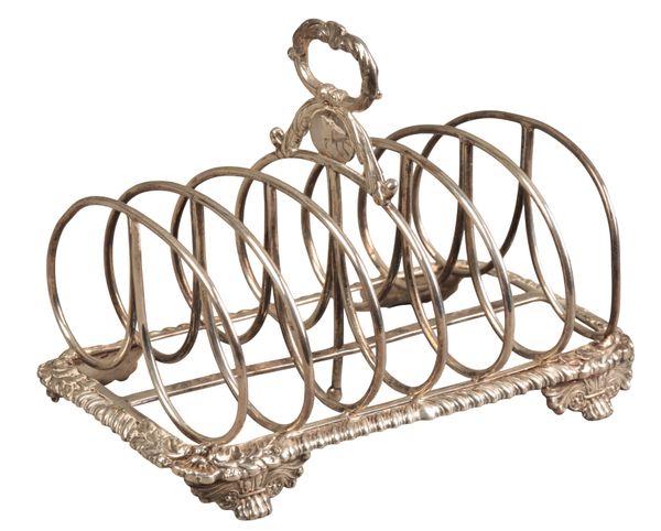 A GEORGE IV SILVER TOAST RACK