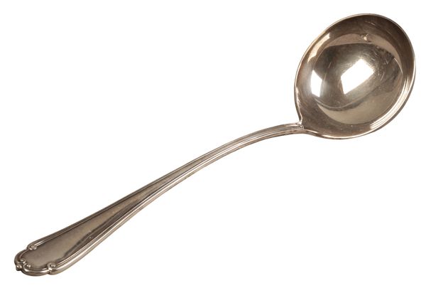 A GEORGE V SILVER SOUP OR PUNCH LADLE