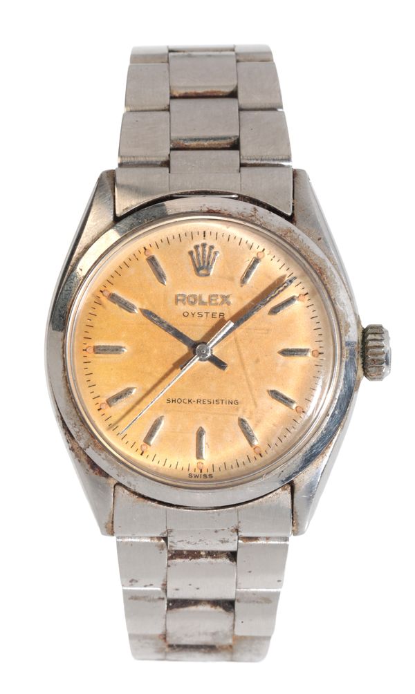 ROLEX OYSTER: A GENTLEMAN'S STAINLESS STEEL WRISTWATCH