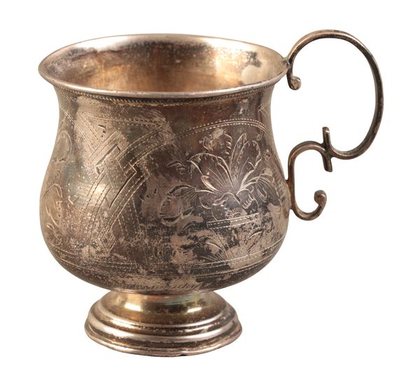 A RUSSIAN SILVER CHRISTENING JUG