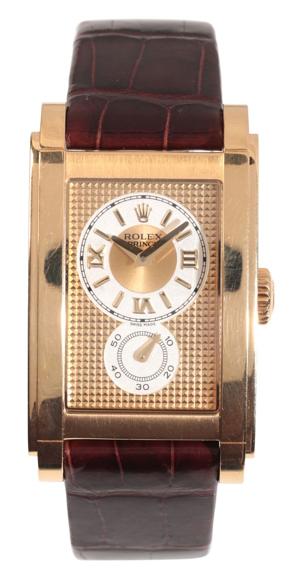 ROLEX CELLINI PRINCE: A GENTLEMAN'S 18CT GOLD WRISTWATCH