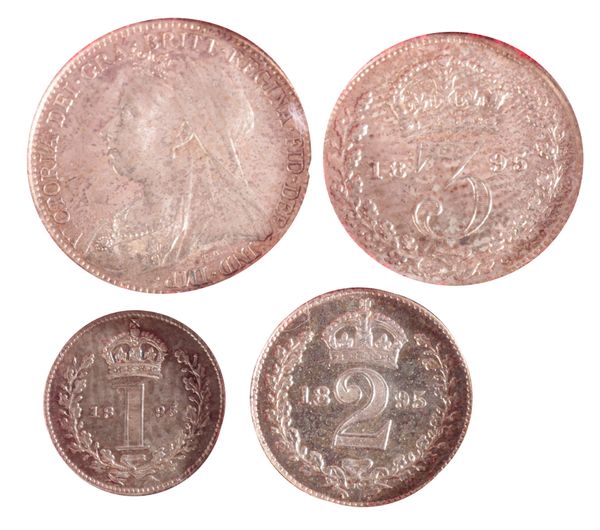 A QUEEN VICTORIA 'OLD HEAD' MAUNDY MONEY SET