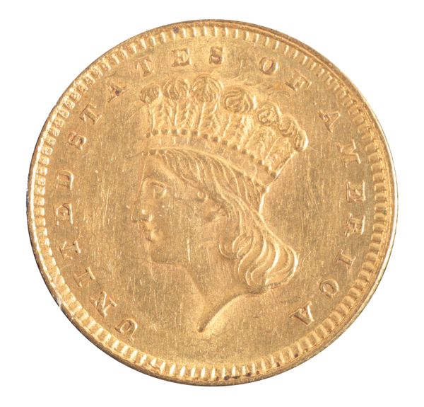 AN 1861 UNITED STATES CIVIL WAR ERA GOLD $1 COIN