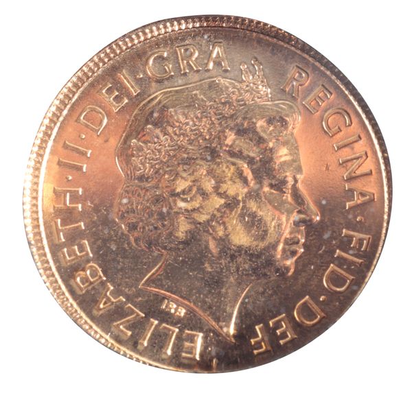 A 2002 QUEEN ELIZABETH II GOLDEN JUBILEE HALF SOVEREIGN
