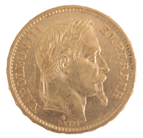 THE ROYAL MINT: 'MONARCHS OF EUROPE NAPOLEON III' GOLD 20 FRANCS COIN