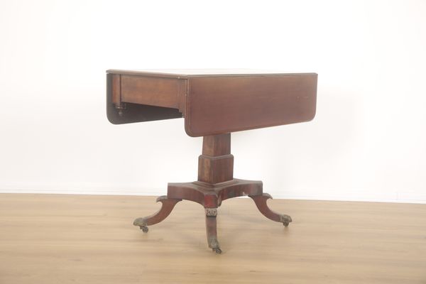 A GEORGE IV MAHOGANY PEMBROKE SUPPER TABLE