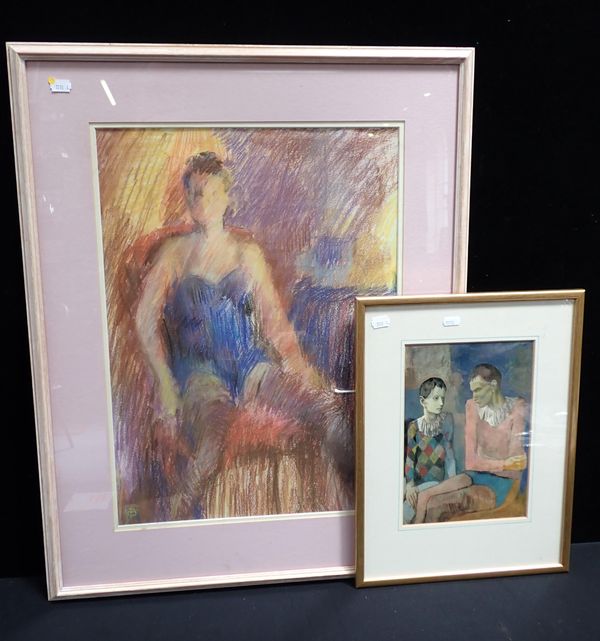 B. FITZWILLIAMS: SEATED FIGURE, PASTEL