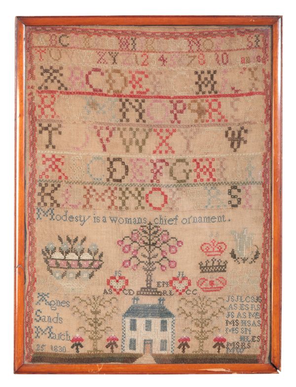 A WILLIAM IV NEEDLEWORK SAMPLER