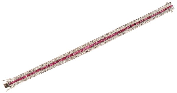 A RUBY AND DIAMOND BRACELET