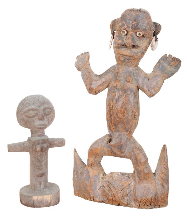 A FON AFRICAN VODUN BOCIO MALE HUNTER WOODEN CARVING