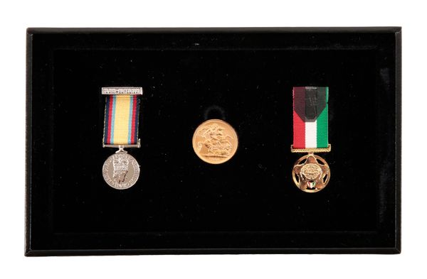 THE ROYAL MINT: A 1980 QUEEN ELIZABETH II "BEHIND ENEMY LINES" GULF WAR COLLECTION