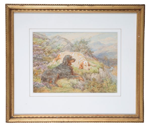 BASIL BRADLEY (1842-1904) Two gun dogs
