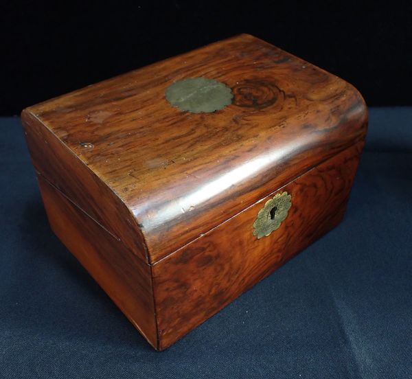 A VICTORIAN WALNUT MINIATURE WRITING SLOPE