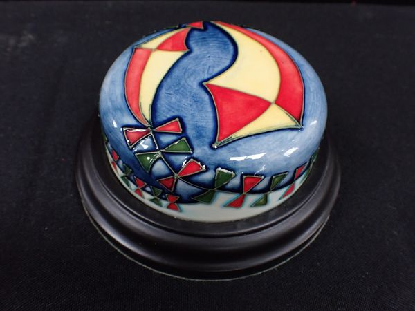 A MOORCROFT PAPERWEIGHT, KITE DESIGN