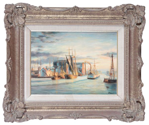 CONTINENTAL SCHOOL, 19TH CENTURY A harbour scene