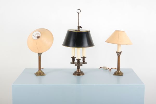 TWO SMALL CORINTHIAN LAMPS