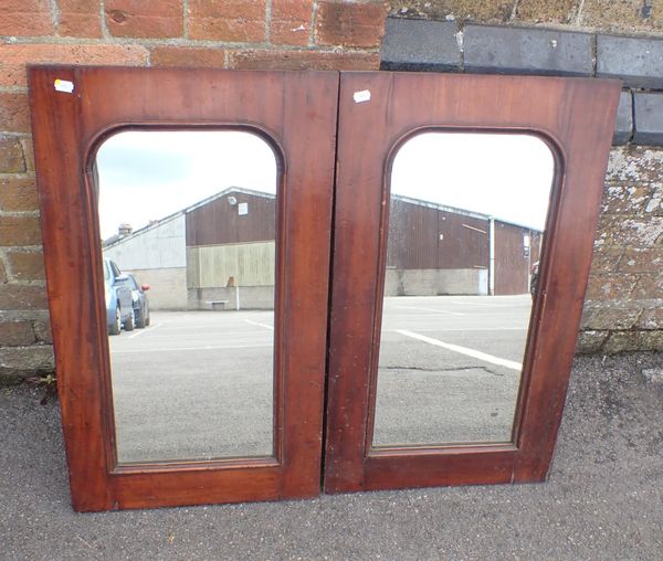 A PAIR OF VICTORIAN MAHOGANY FRAMED MIRRORS