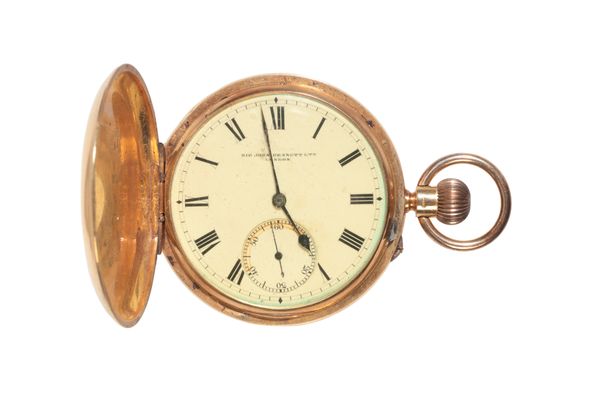 A GENTLEMAN'S 18CT GOLD FULL HUNTER POCKET WATCH