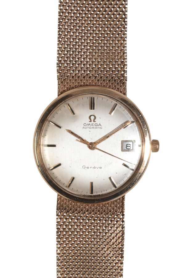 OMEGA GENEVE: A GENTLEMAN'S 9CT GOLD BRACELET WATCH