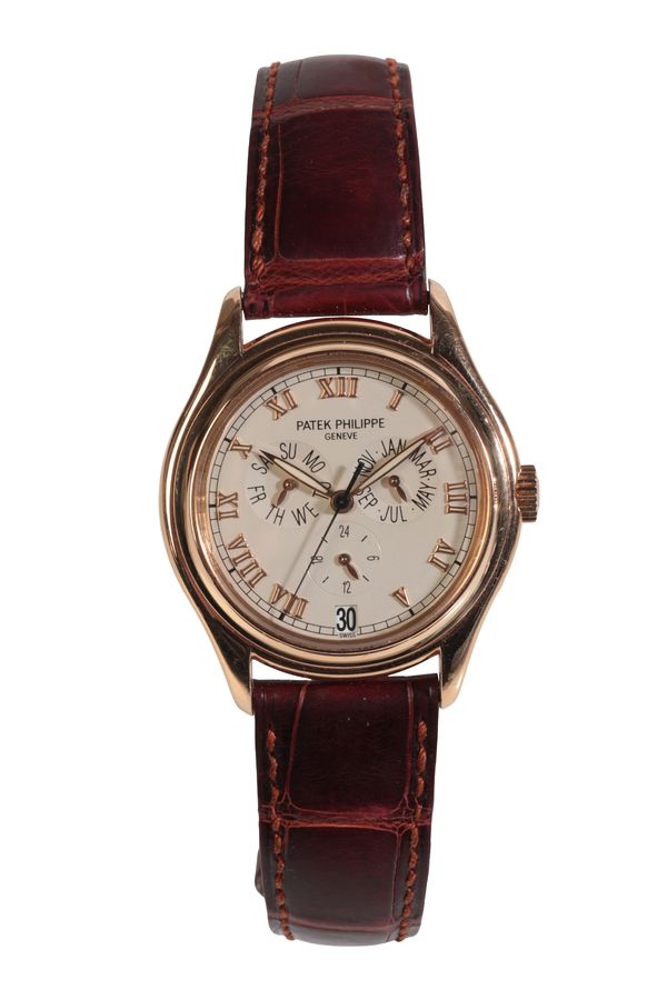 PATEK PHILIPPE 5035 ANNUAL CALENDAR: A GENTLEMAN'S 18CT ROSE GOLD WRISTWATCH