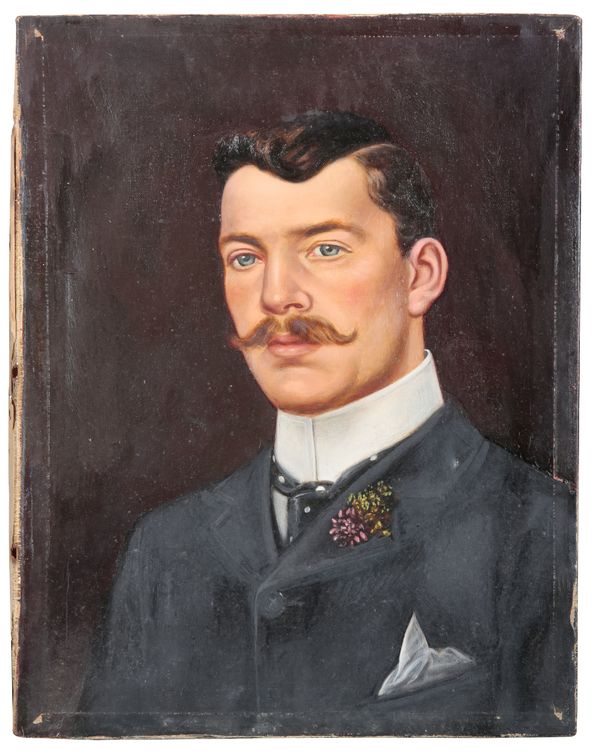 ENGLISH SCHOOL, EARLY 20TH CENTURY Portrait of a gentleman with a moustache