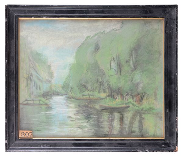 CHRISTIANE BRIX KLITGAARD-MAY (1876-1954) Riverside scene