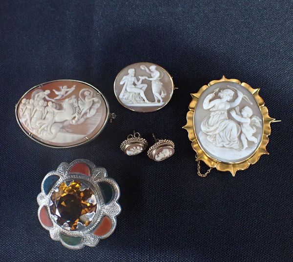 A COLLECTION OF CAMEO JEWELLERY